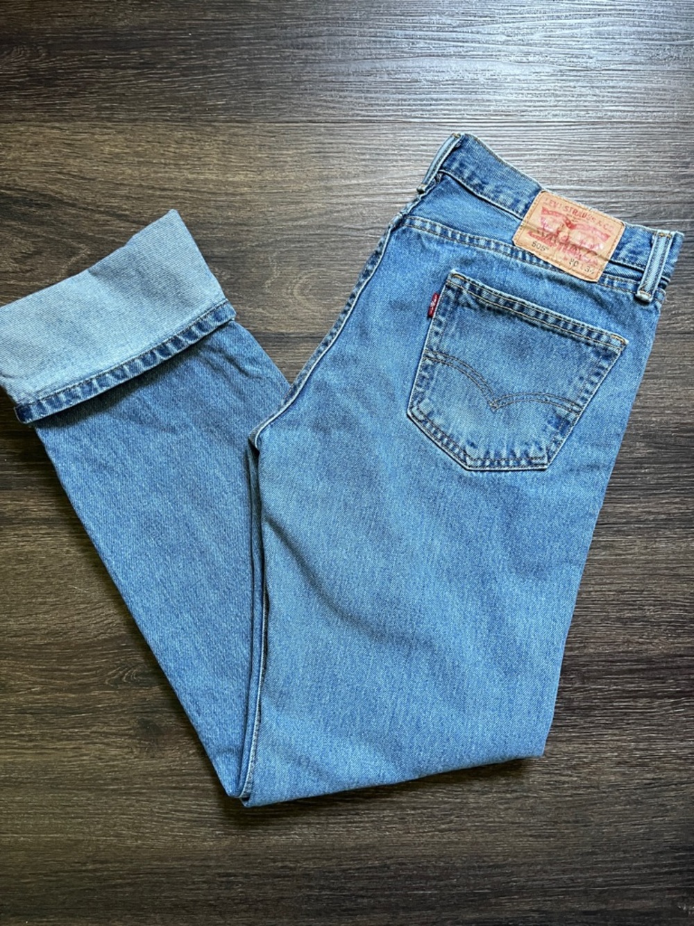 Levi's Light Blue Men's Straight Jeans with Red Tab